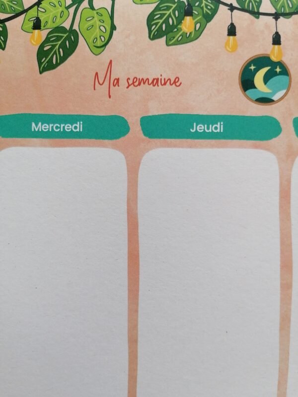SEMAINIER - PLANNING HEBDOMADAIRE au format A4 – Image 7