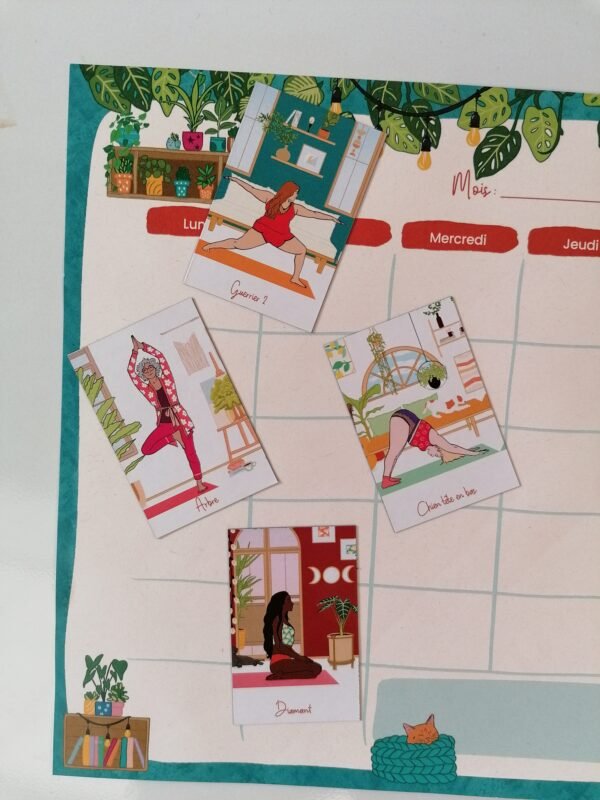 MAGNET mini cartes du jeu Yoga en pyjama
